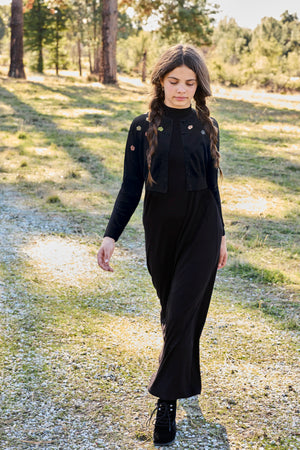 AVA EMBROIDERED CARDI MAXI