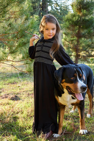 HARPER STITCHED SMOCKED MAXI