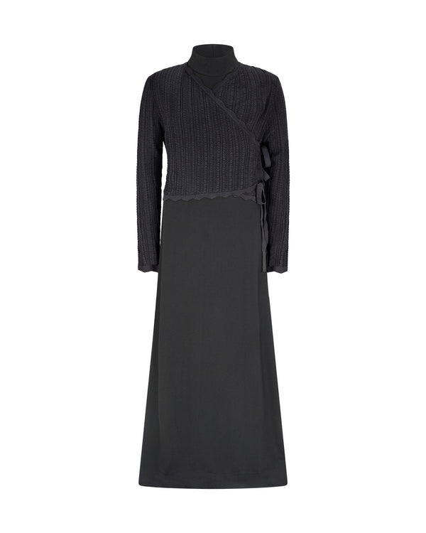MIA POINTELLE OVERLAY MAXI-BLACK