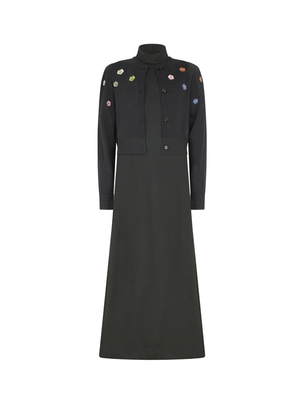 AVA EMBROIDERED CARDI MAXI