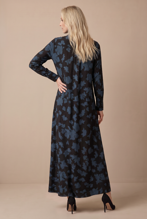 BUTTON FRONT SWING MAXI-PRINT