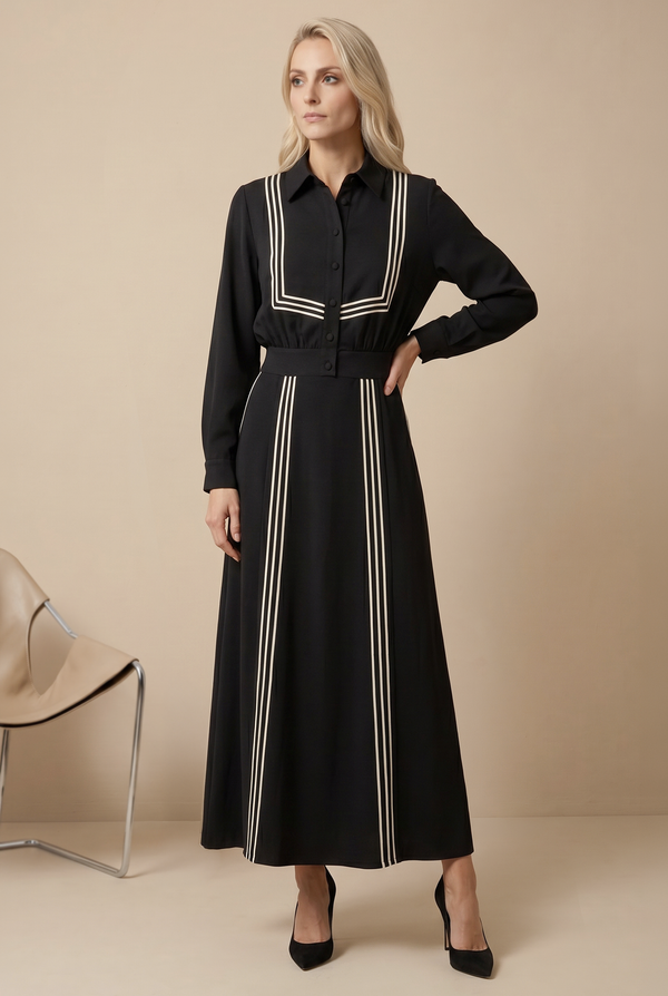 CONTRAST TRIM MAXI