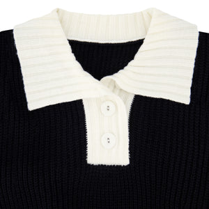 KNIT COLLARED HENLEY