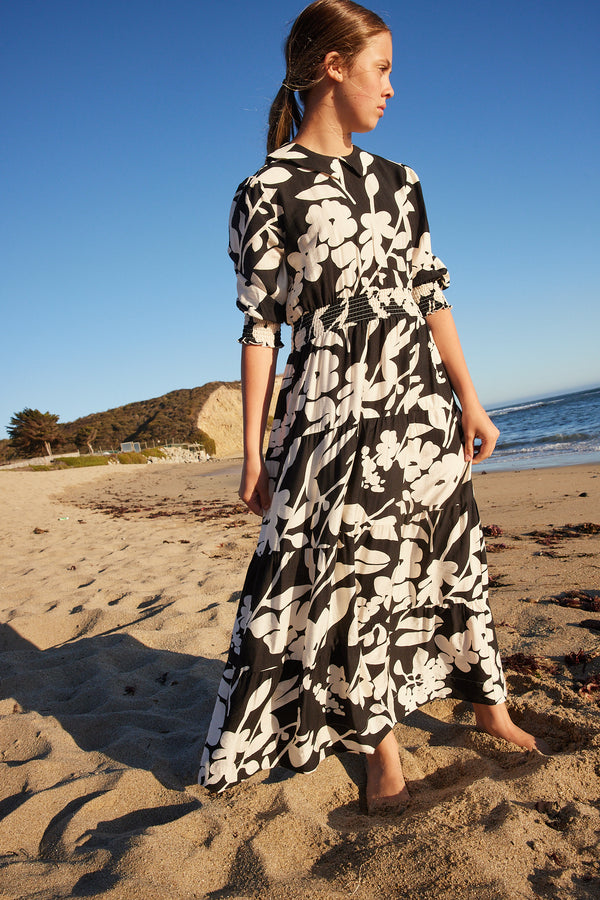 RILEY SMOCKED WAIST MAXI-FLORAL