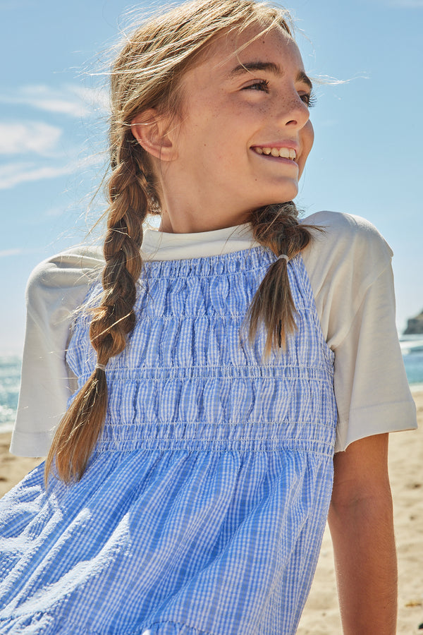 BELLA SEERSUCKER JUMPER-LIGHT BLUE