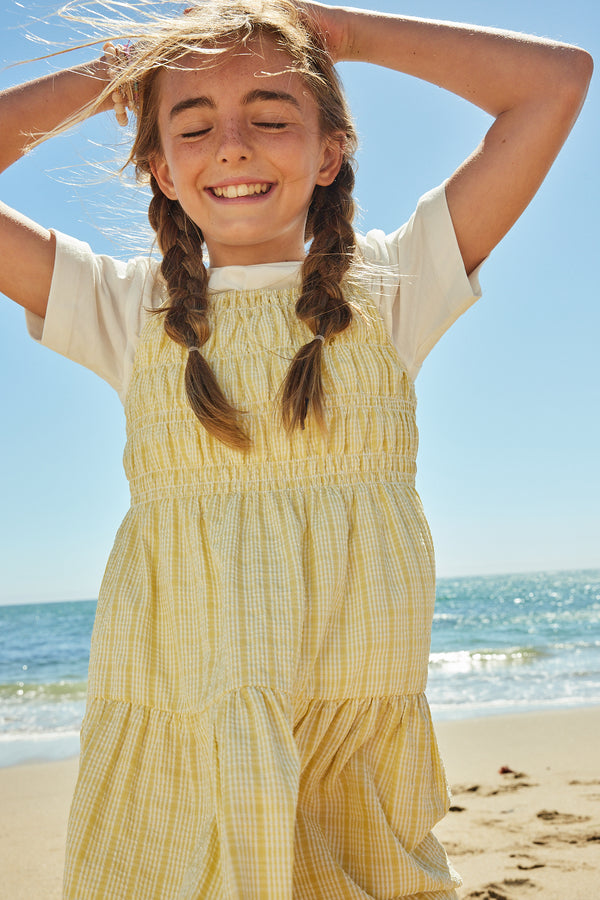 BELLA SEERSUCKER JUMPER-YELLOW