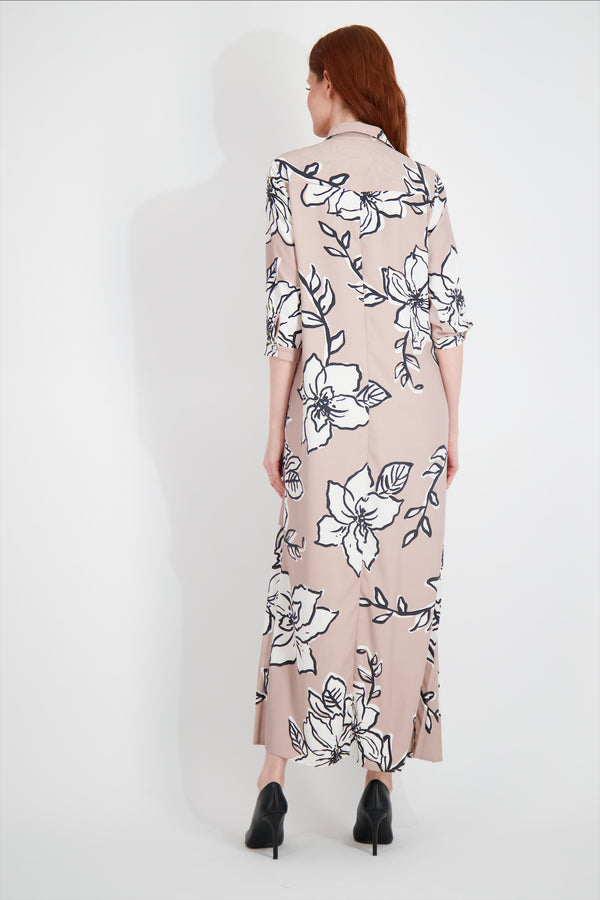 PLEATED MAXI -FLORAL