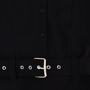 BELTED MAXI-BLACK