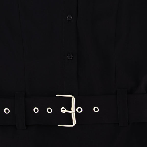 BELTED MAXI-BLACK
