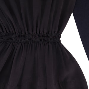 MOCK NECK CINCHED MAXI