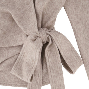 WRAP OVERLAY MAXI-OATMEAL