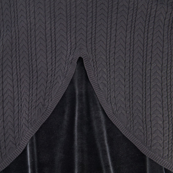 CABLE KNIT OVERLAY MAXI
