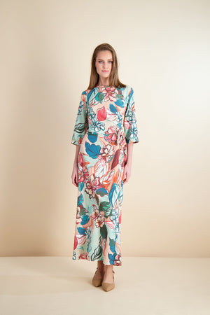 FLORAL TIE MAXI