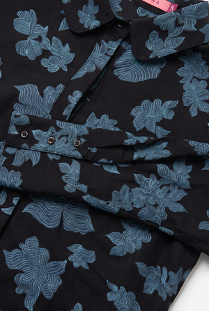 BUTTON FRONT SWING MAXI-PRINT