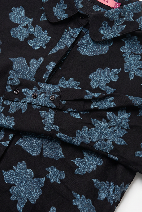 BUTTON FRONT SWING MAXI-PRINT