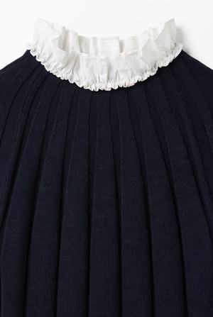 RUFFLE NECK KNIT MAXI