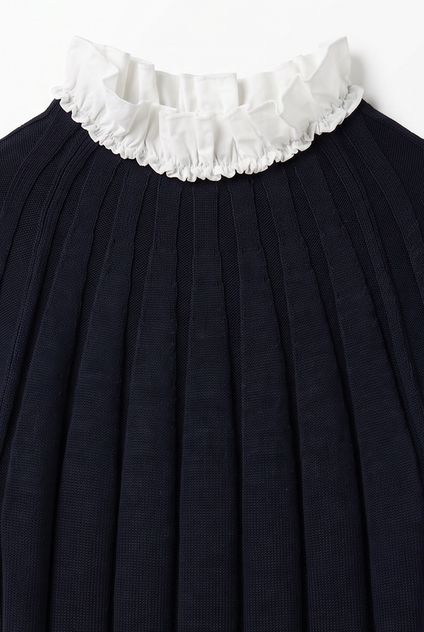 RUFFLE NECK KNIT MAXI