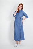 DENIM WRAP DRESS