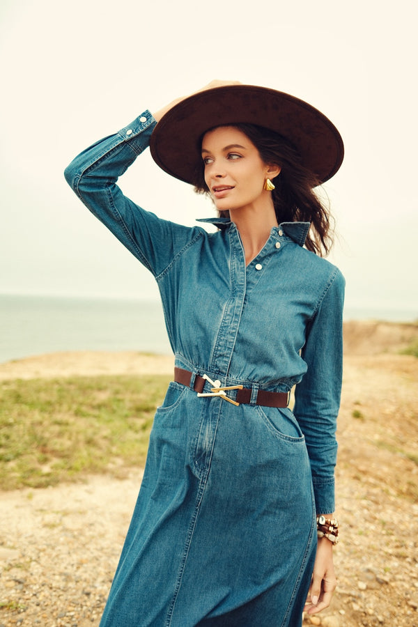 DENIM UTILITY DRESS