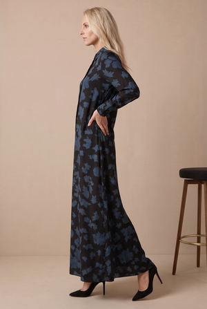 BUTTON FRONT SWING MAXI-PRINT
