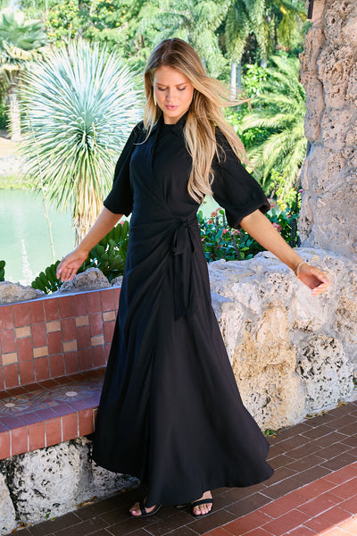 chinese dress ladies Odana's | Garnet Red Wrap Maxi Dress main image 1