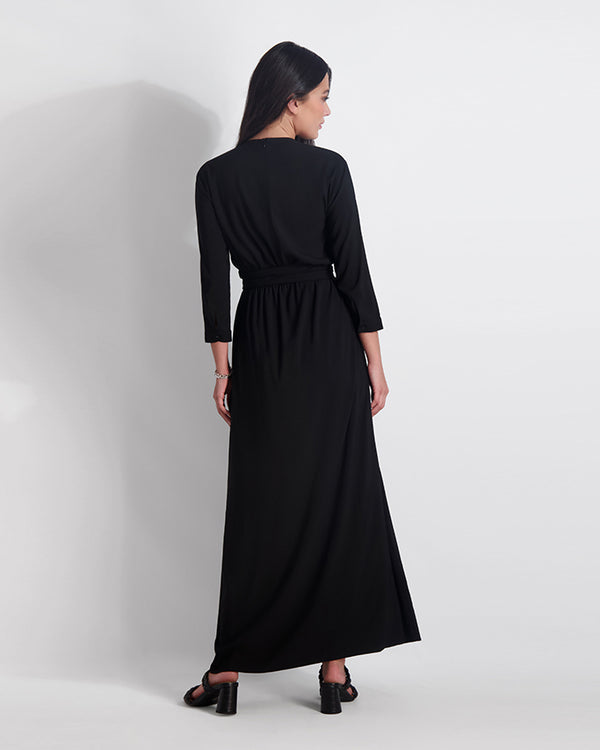 DOUBLE WRAP MAXI-BLACK