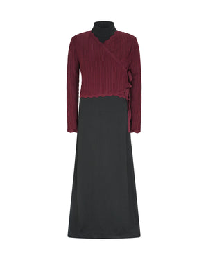MIA POINTELLE OVERLAY MAXI-BURGUNDY