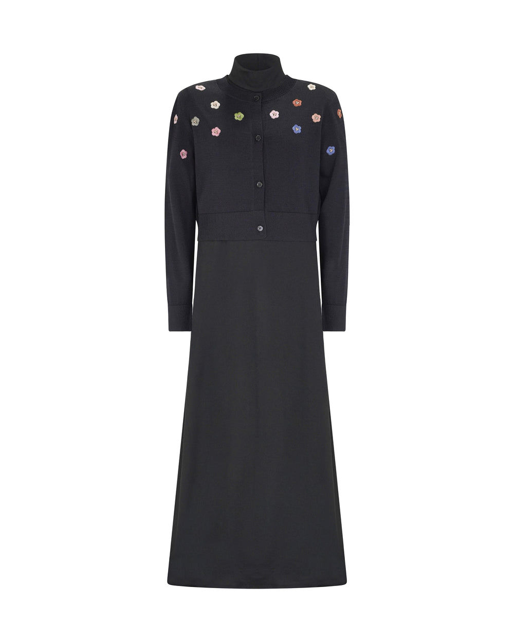 AVA EMBROIDERED CARDI MAXI