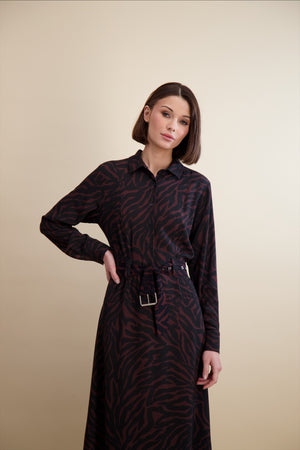 BELTED MAXI-PRINT