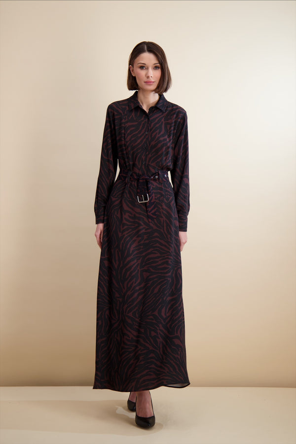BELTED MAXI-PRINT