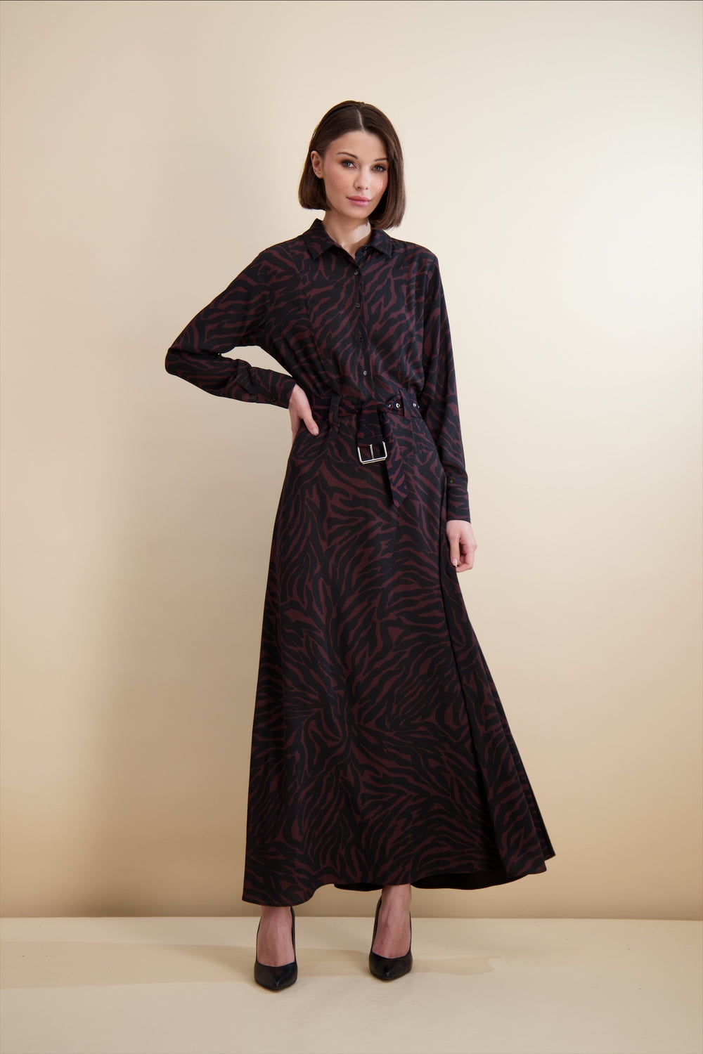 BELTED MAXI-PRINT