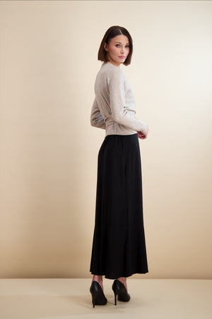 WRAP OVERLAY MAXI-OATMEAL