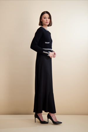 KNIT WEAVE OVERLAY MAXI