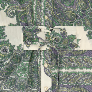 LACED WAIST MAXI-PRINT