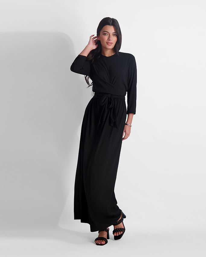 DOUBLE WRAP MAXI-BLACK