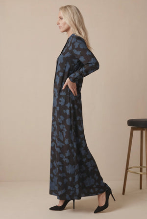 BUTTON FRONT SWING MAXI-PRINT