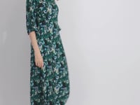 MOCK WRAP OVER MAXI-FLORAL