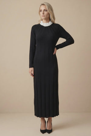 RUFFLE NECK KNIT MAXI