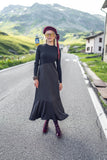 SILK KNIT MAXI-BLACK